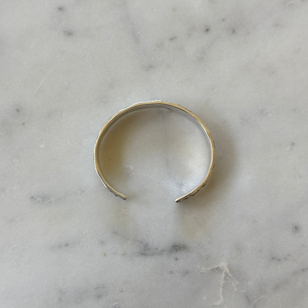 Handmade quilt square bracelet in sterling silver by MIMOSA Handcrafted