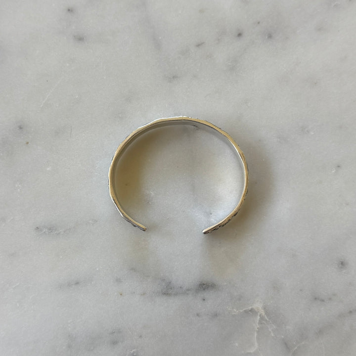 Handmade quilt square bracelet in sterling silver by MIMOSA Handcrafted