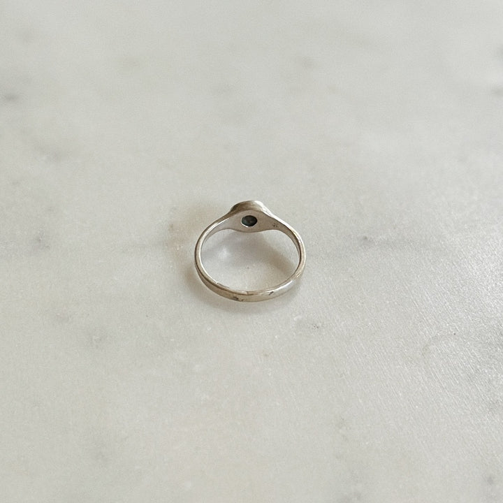 Silver Turquoise Gemstone Ring with Six Millimeter Stone | MIMOSA Handcrafted