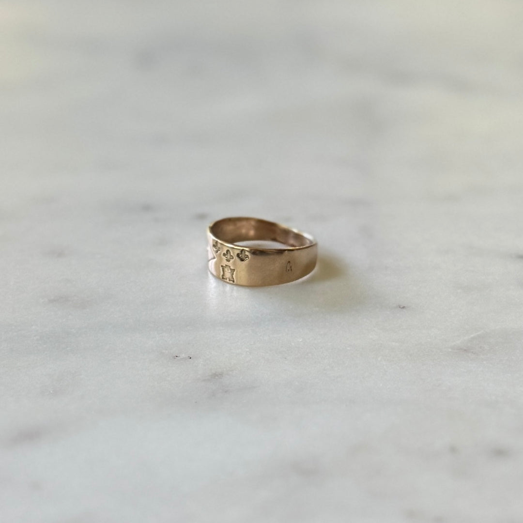 Bronze Acadian Flag Ring from MIMOSA Handcrafted
