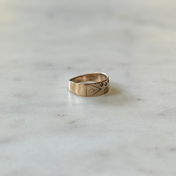 Bronze Acadian Flag Ring from MIMOSA Handcrafted