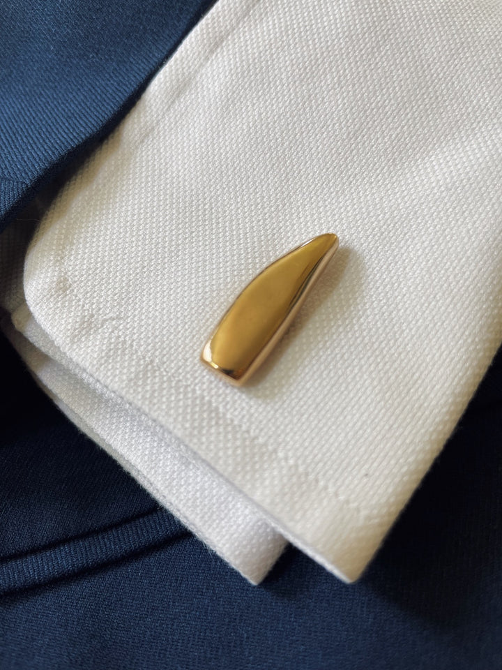 MIMOSA Handcrafted Alligator Tooth Cufflinks in Bronze