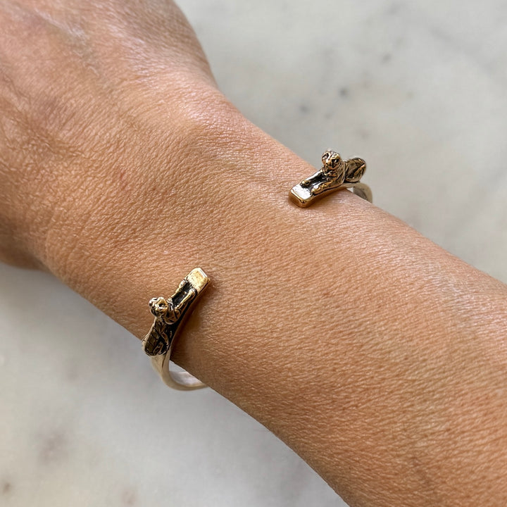 Double Tiger Bracelet in bronze | MIMOSA Handcrafted