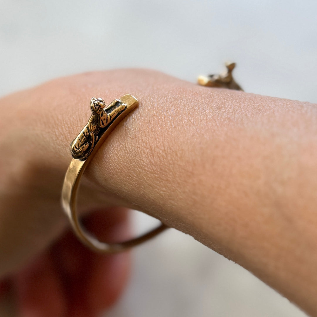 Double Tiger Bracelet in bronze | MIMOSA Handcrafted