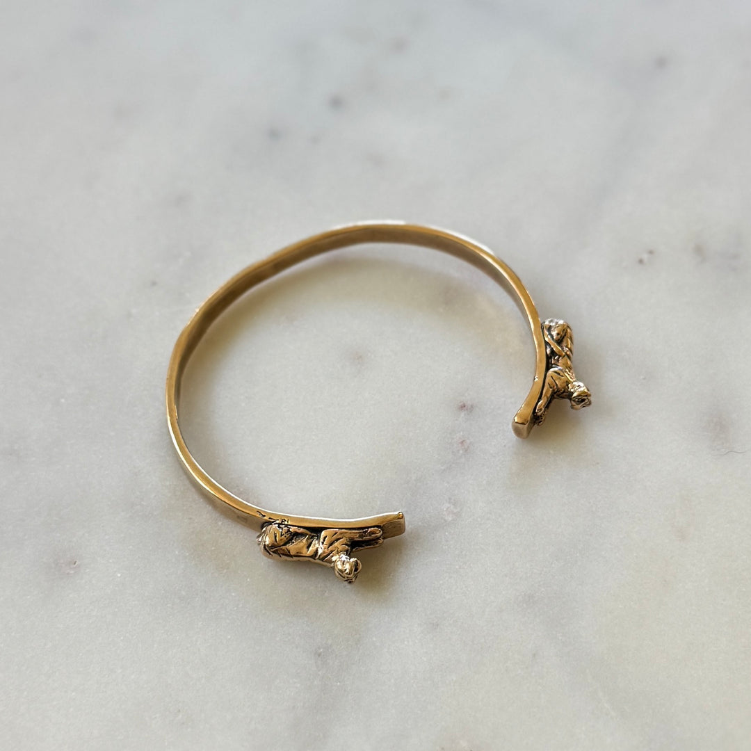 Double Tiger Bracelet in bronze | MIMOSA Handcrafted