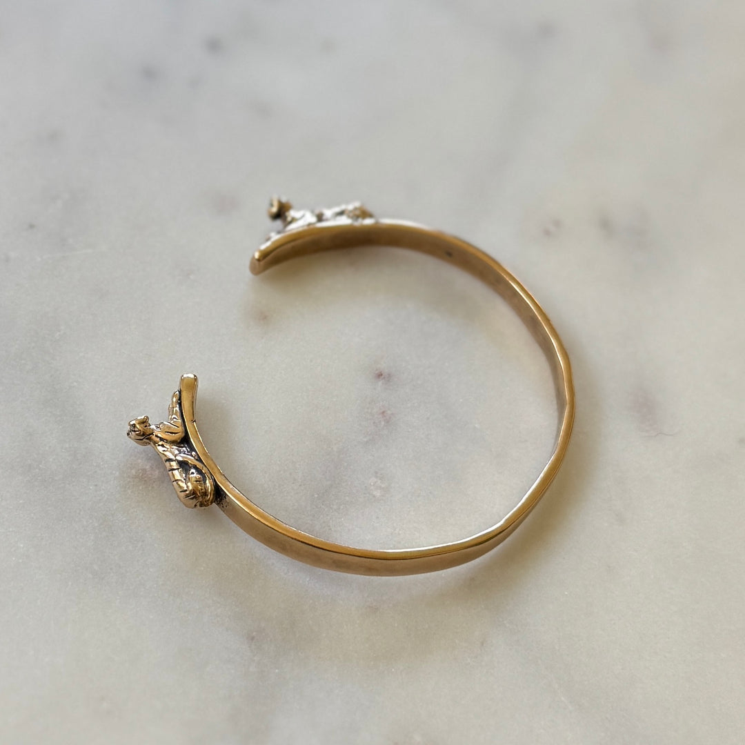 Double Tiger Bracelet in bronze | MIMOSA Handcrafted