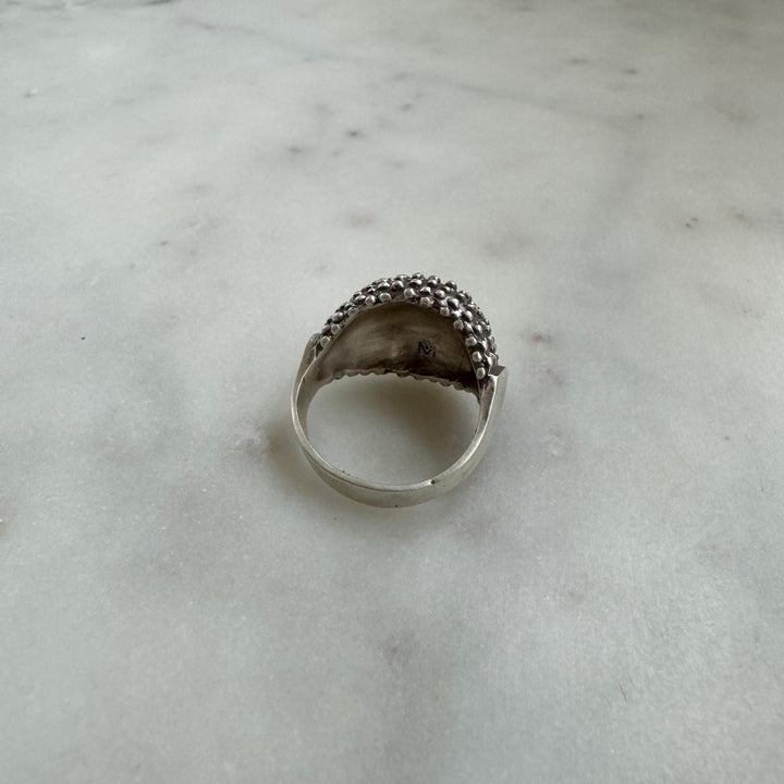 MIMOSA Handcrafted Mock Strawberry Ring in Sterling Silver