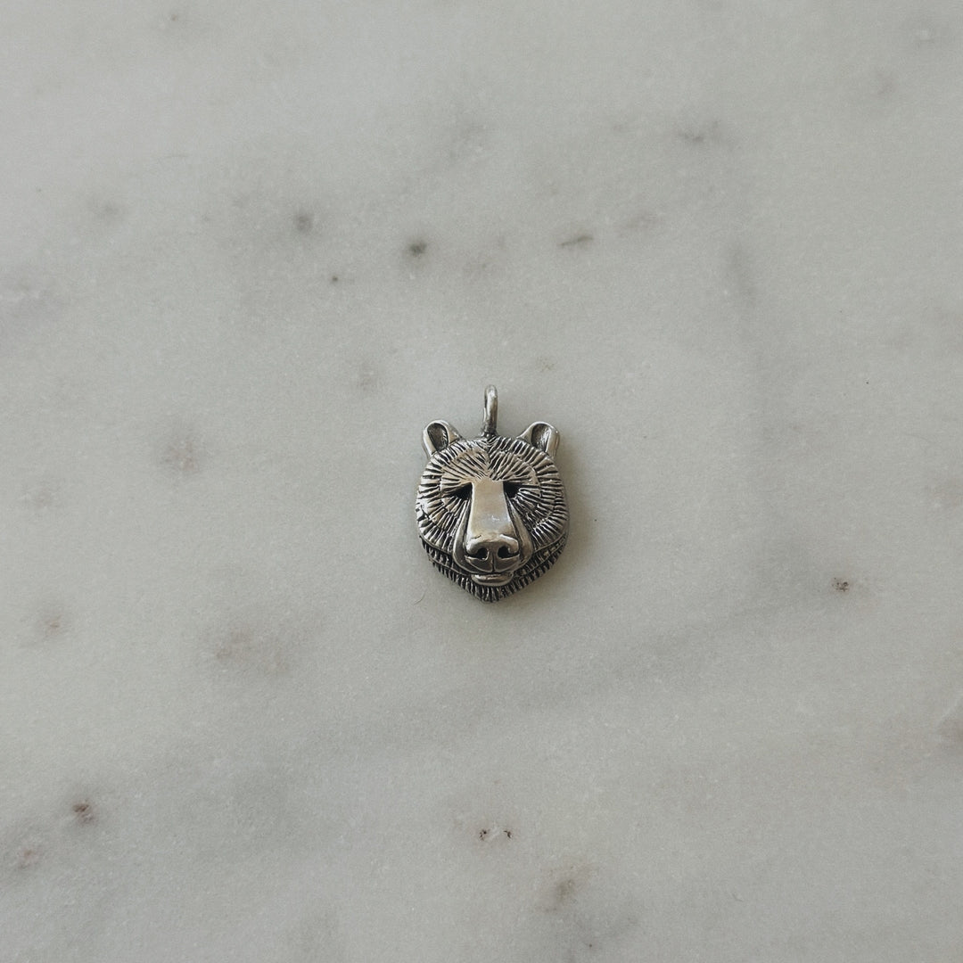 Sterling Silver Bear Head Pendant