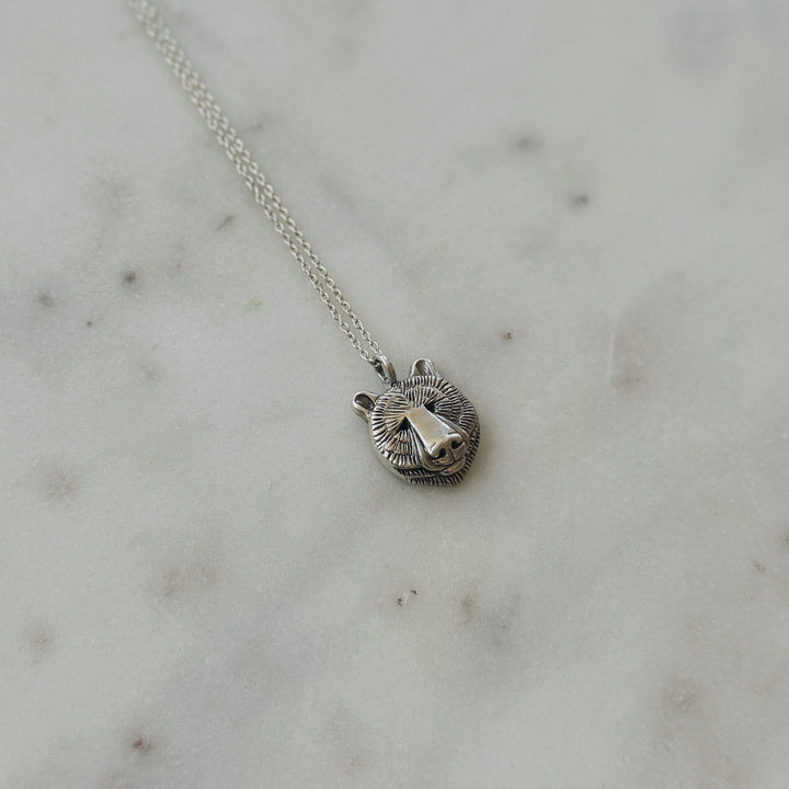 Sterling Silver Bear Head Pendant