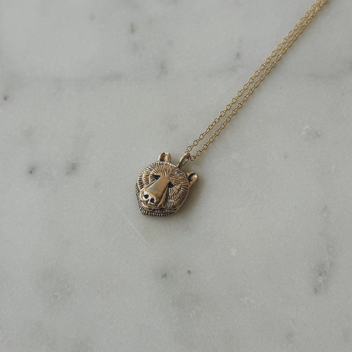 Bronze Bear Head Pendant