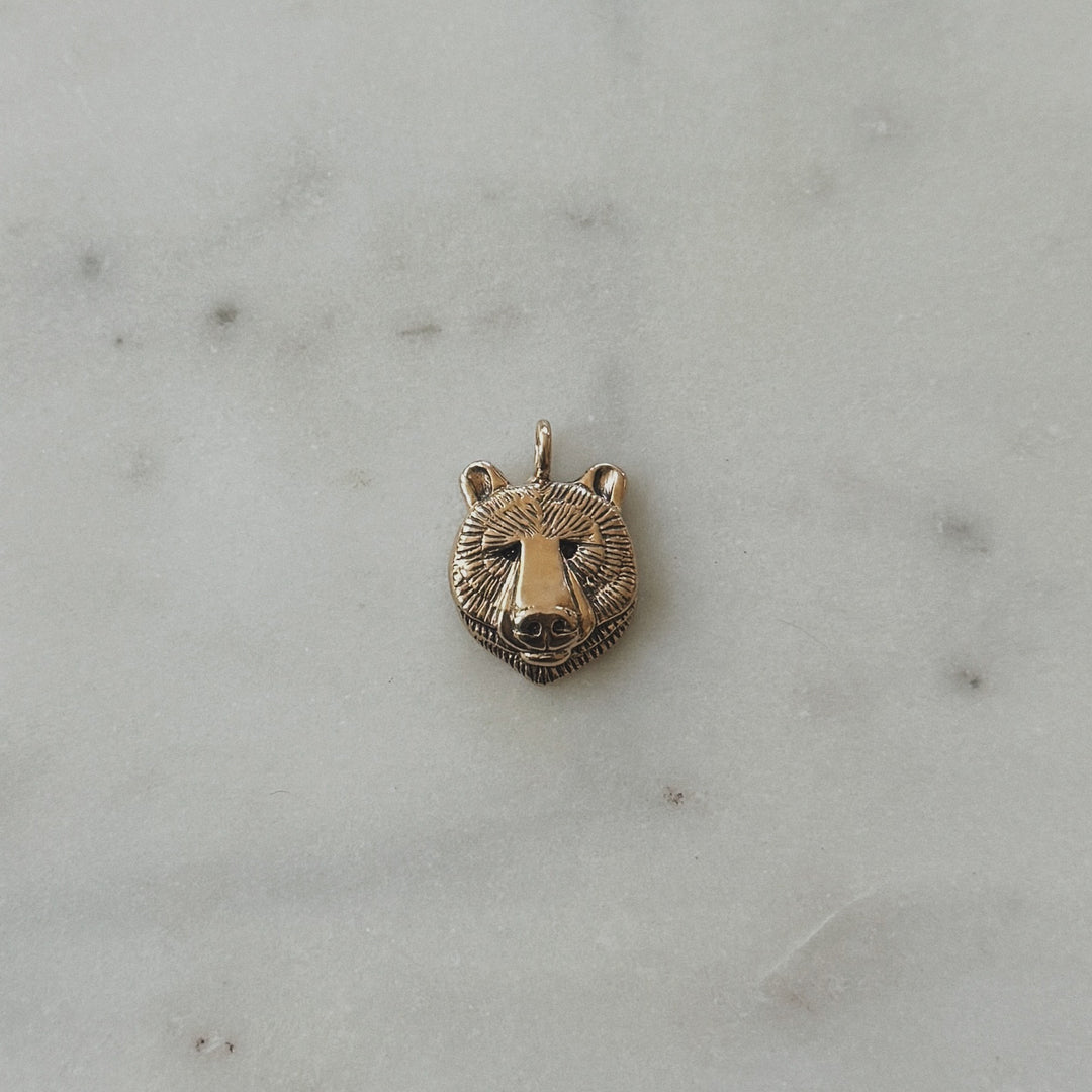 Bronze Bear Head Pendant