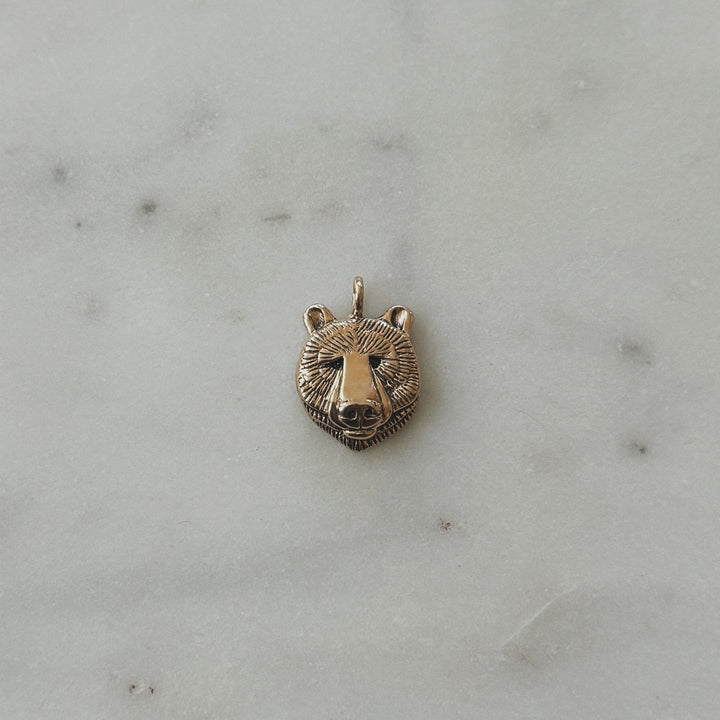 Bronze Bear Head Pendant