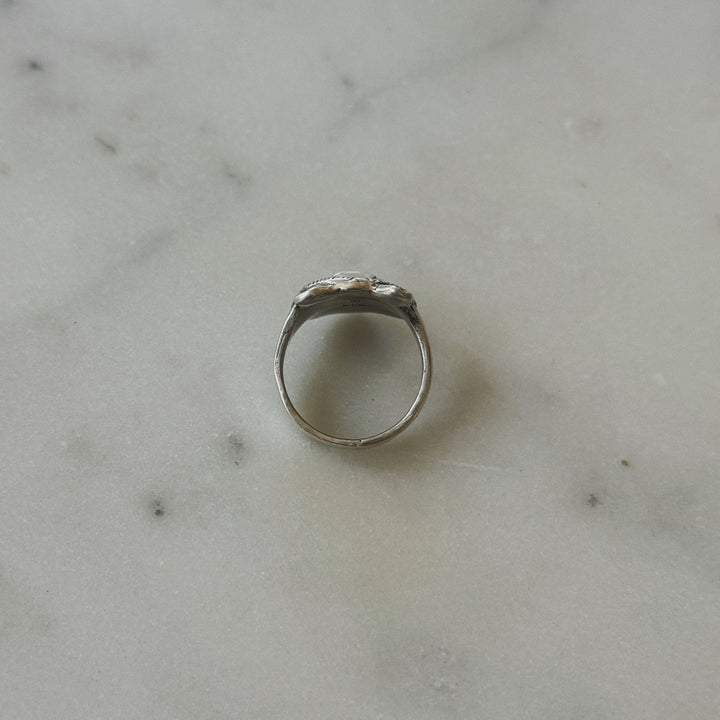 Bear Head Ring in Sterling Silver