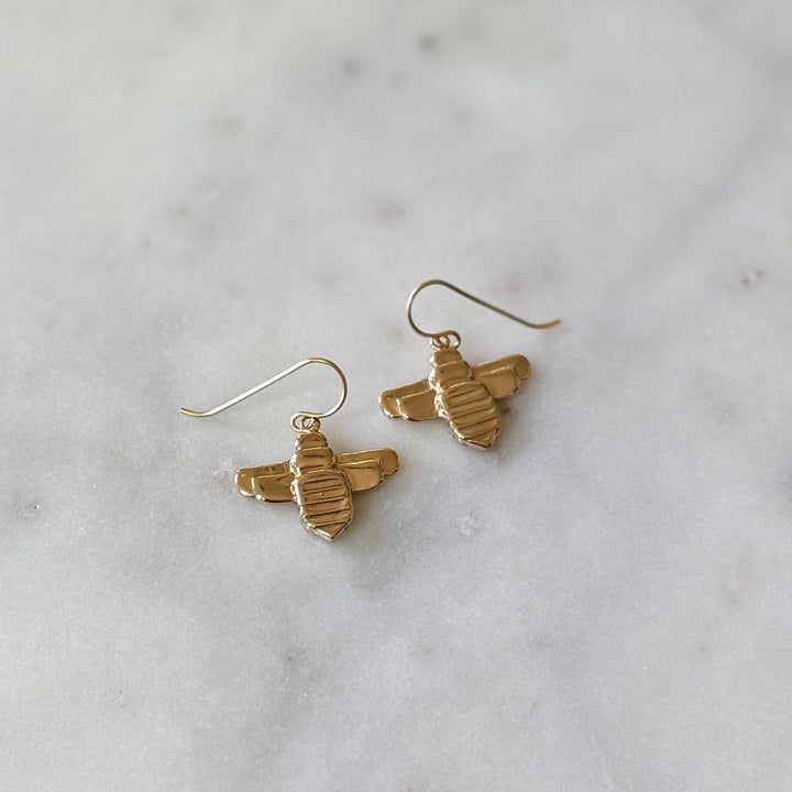 Bronze Bee Earrings from MIMOSA Handcrafted