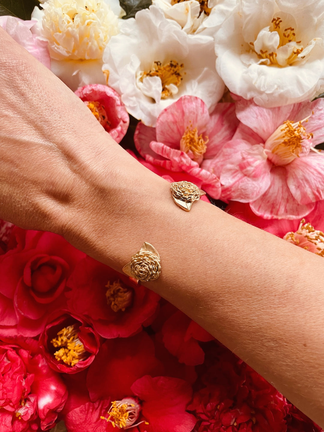 MIMOSA Handcrafted Camellia Flower Bracelet