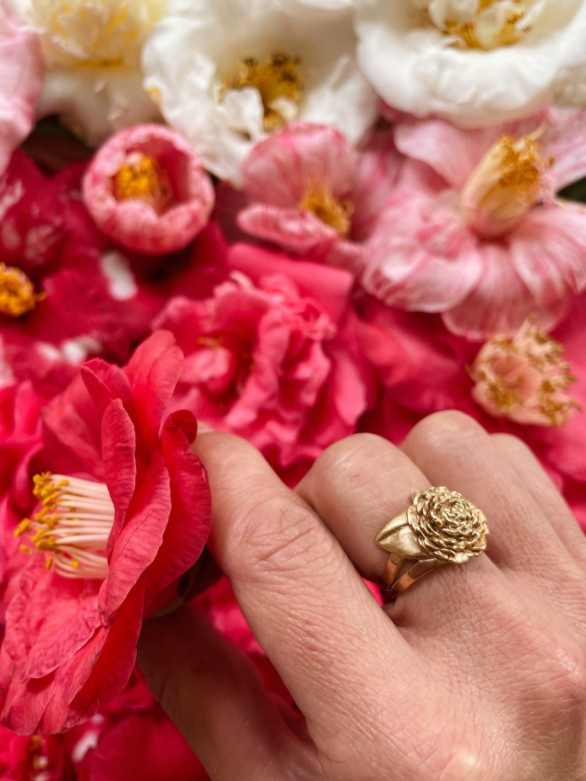 Camellia Flower Ring | MIMOSA Handcrafted