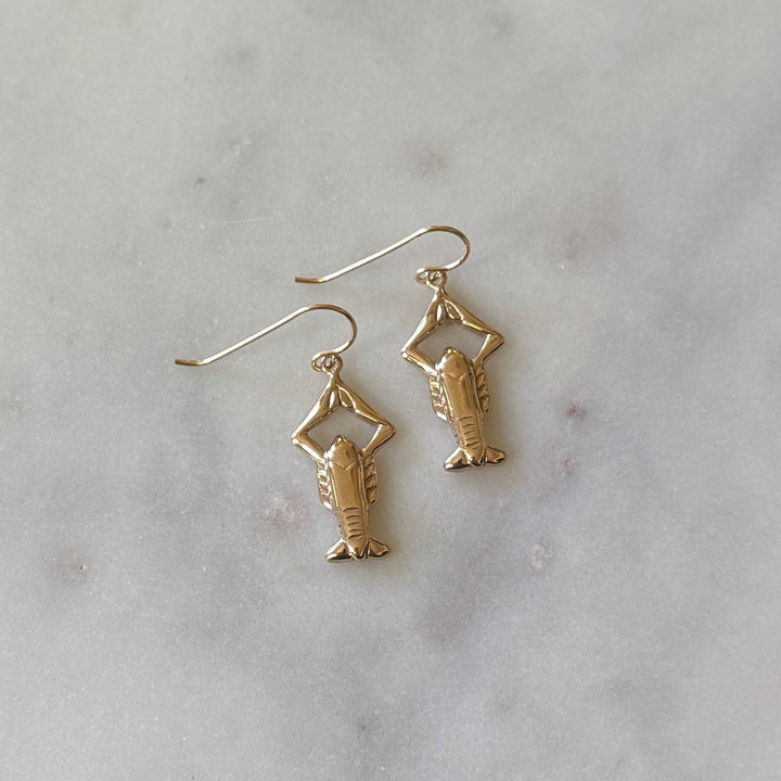 Bronze Crawfish Earrings from MIMOSA Handcrafted