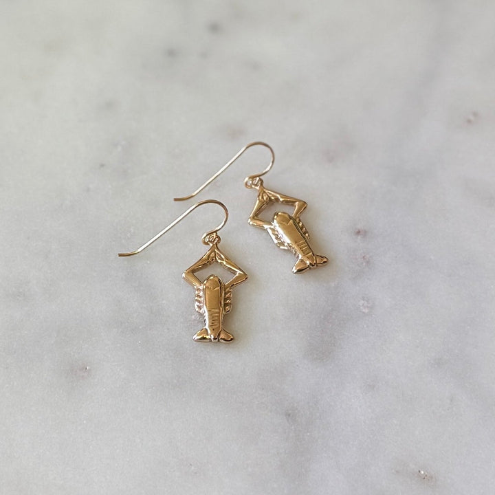 Bronze Crawfish Earrings from MIMOSA Handcrafted