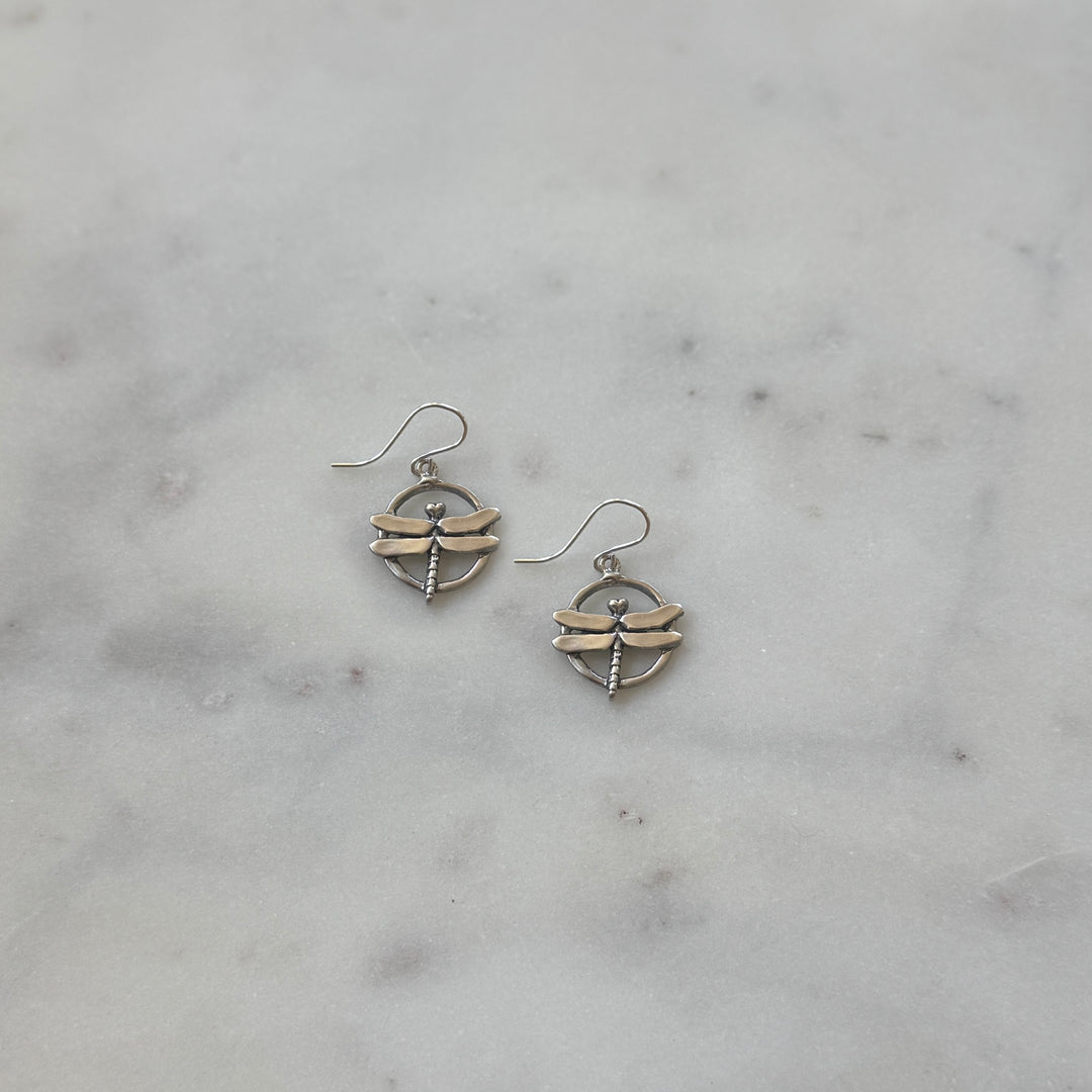 Dragonfly Earrings in Sterling Silver