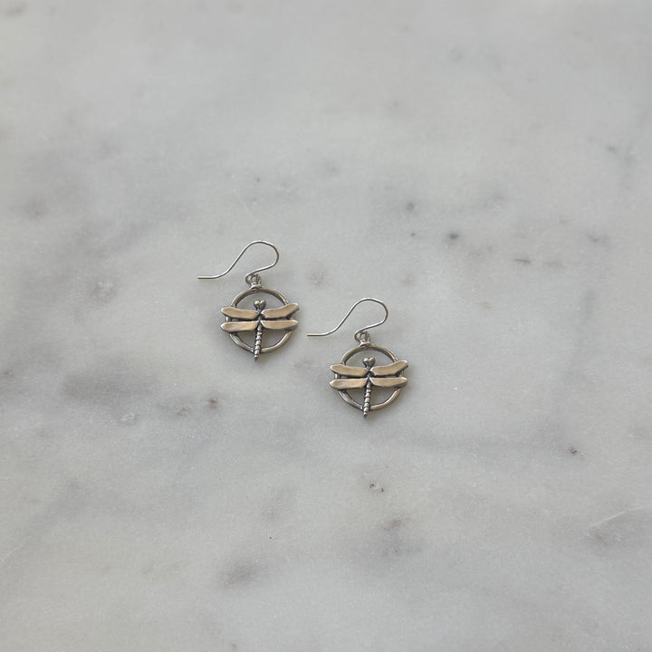 Dragonfly Earrings in Sterling Silver