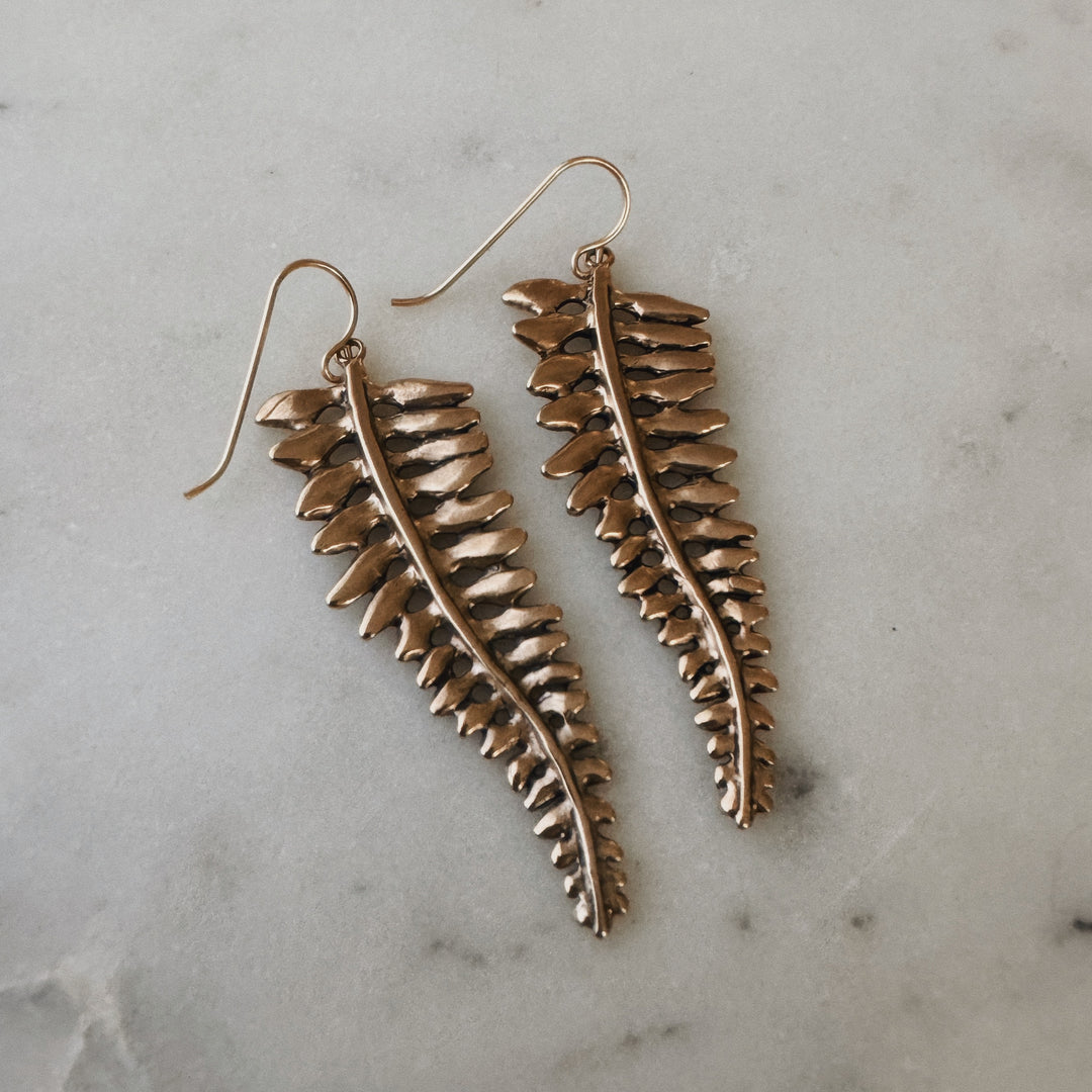 Fern Earrings from MIMOSA Handcrafted
