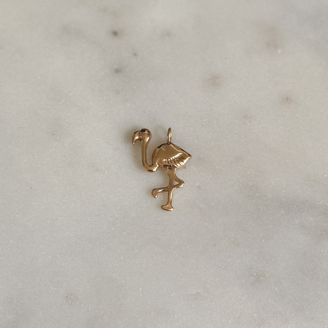 Flamingo pendant in bronze  | MIMOSA Handcrafted