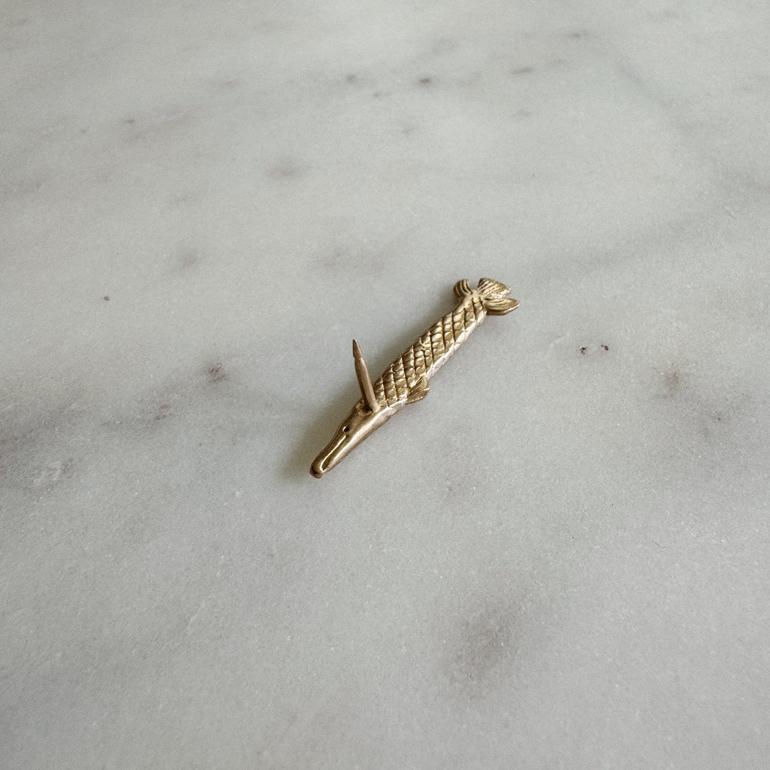 MIMOSA Handcrafted Alligator Gar Fish Pin