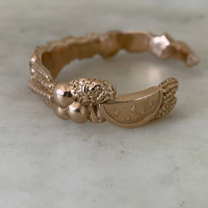 Bronze Fruits and Vegetables Harvest Bracelet from MIMOSA