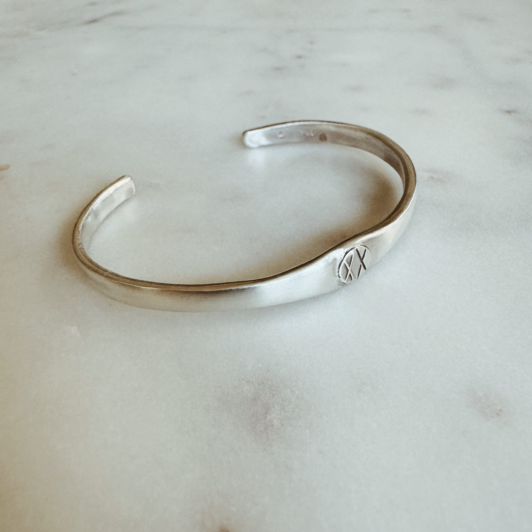 MIMOSA Handcrafted Joy and Sorrow Cuff in Sterling Silver