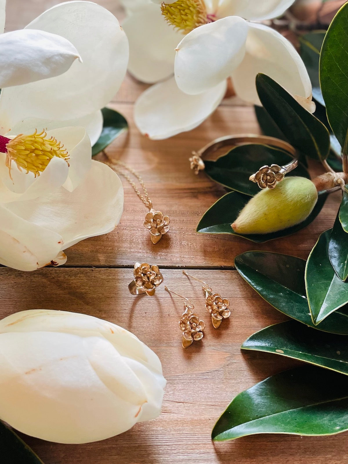 Magnolia Flower Necklace | MIMOSA Handcrafted