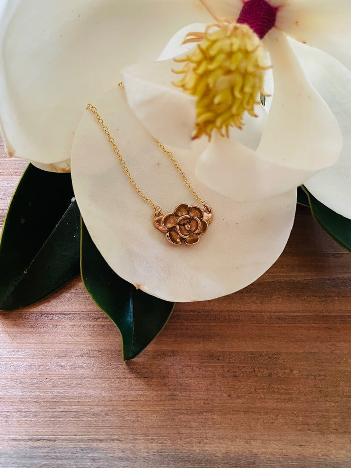 MIMOSA Handcrafted Magnolia Flower Necklace