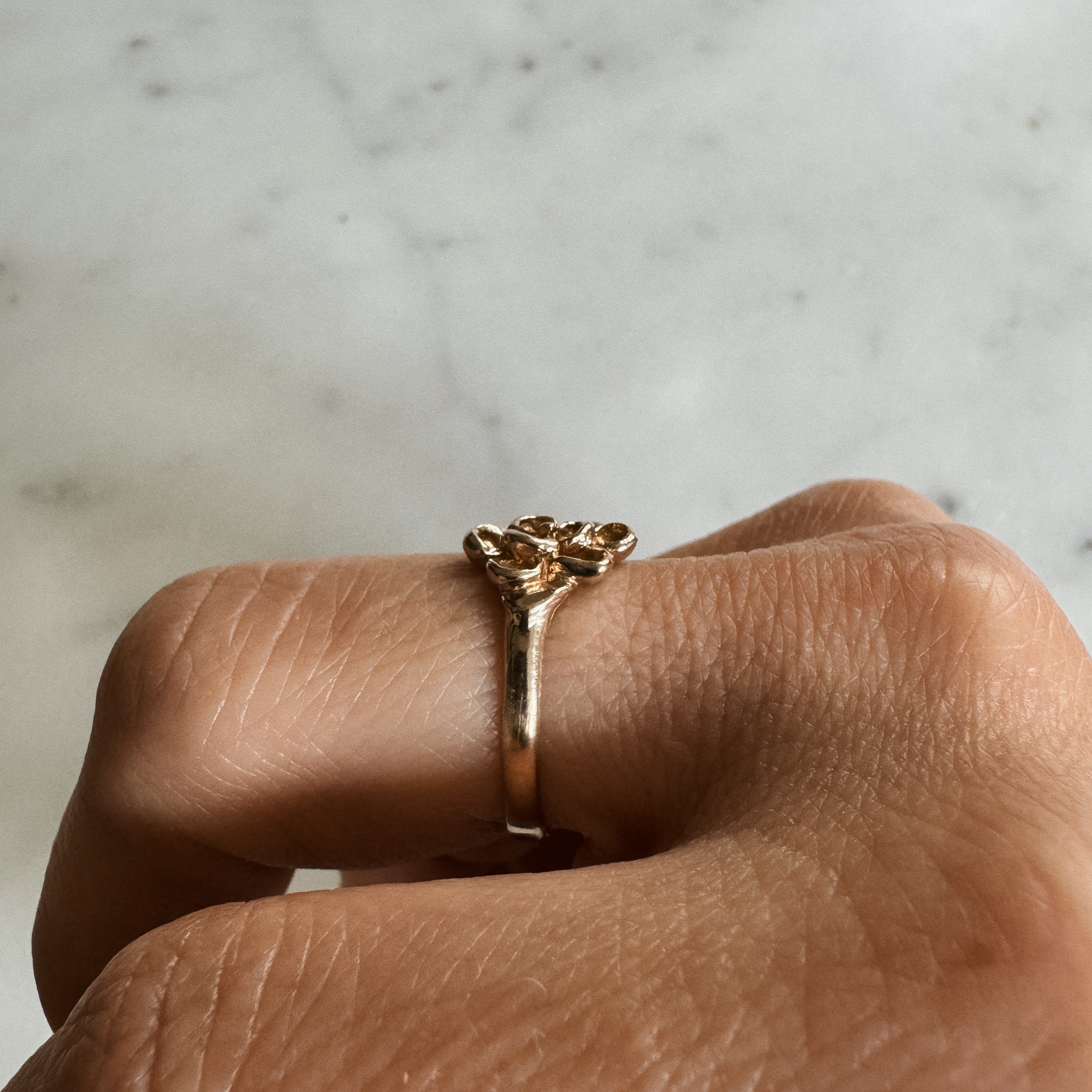 Small Magnolia Flower Ring | MIMOSA Handcrafted