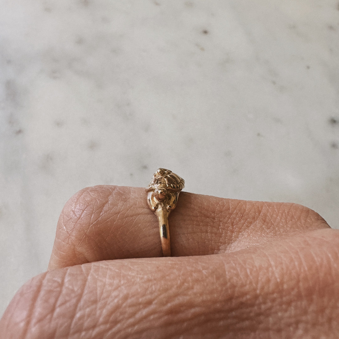 Mom and Baby Turtle Ring from MIMOSA Handcrafted in bronze