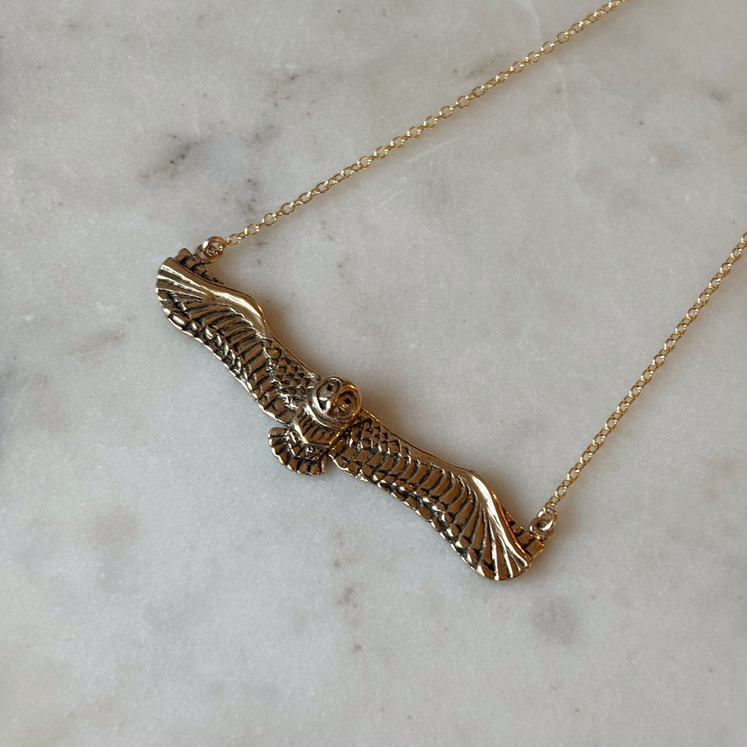 Bronze Owl Necklace from MIMOSA Handcrafted