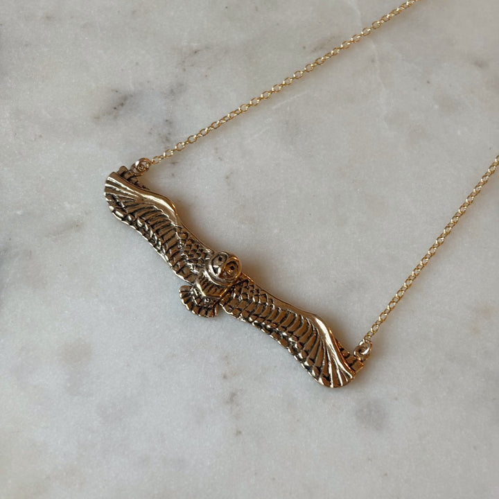 Bronze Owl Necklace from MIMOSA Handcrafted