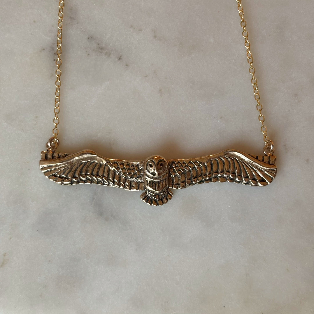 Bronze Owl Necklace from MIMOSA Handcrafted
