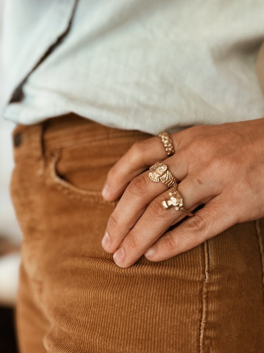 MIMOSA Handcrafted Owl Ring