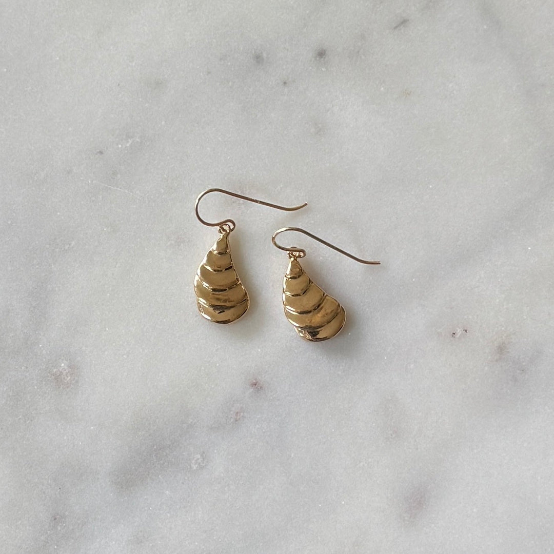 Bronze Oyster Shell Earrings from MIMOSA Handcrafted