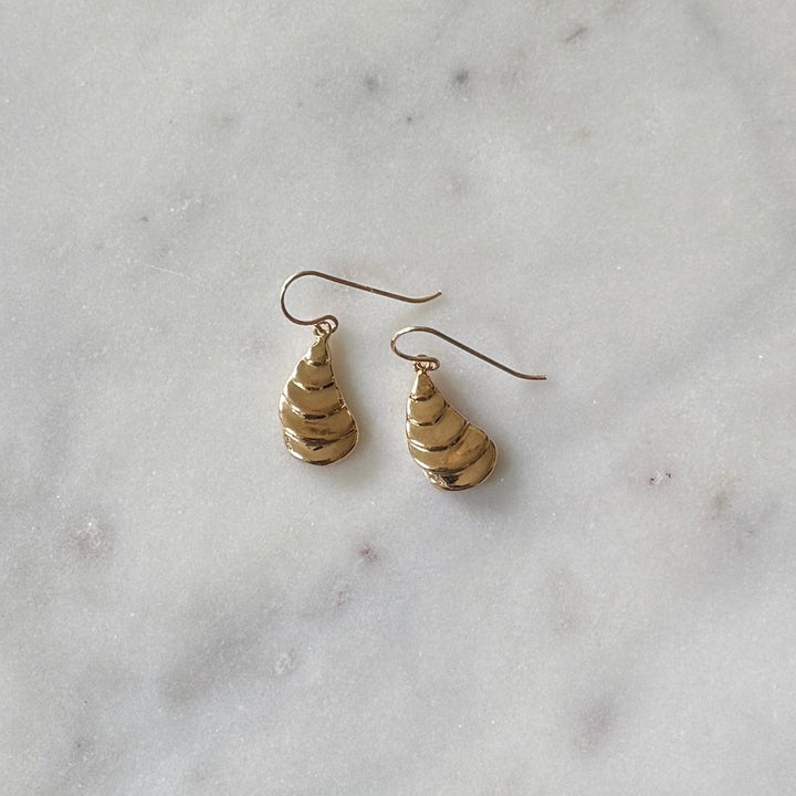 Bronze Oyster Shell Earrings from MIMOSA Handcrafted