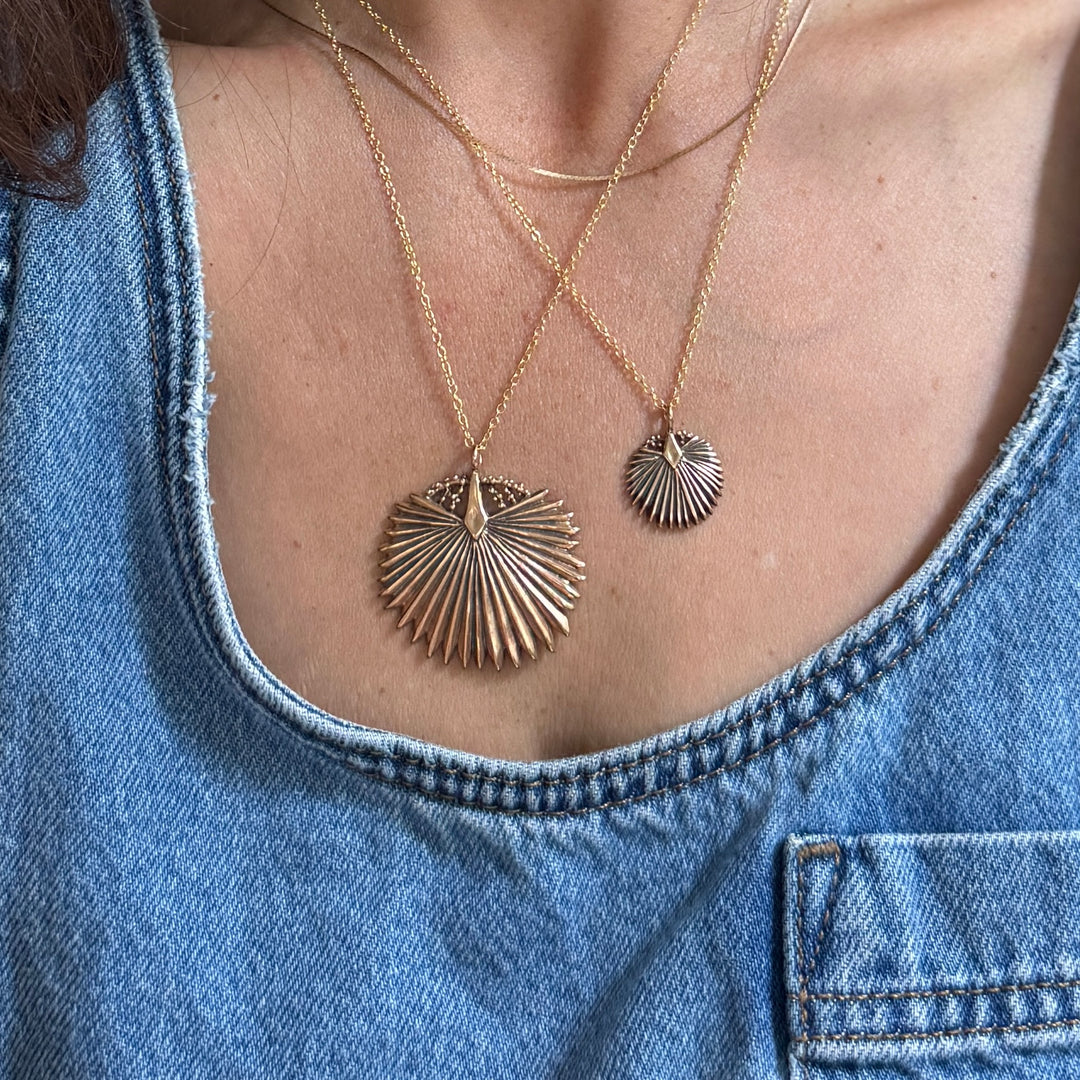 PALMETTO LEAF PENDANT — LARGE