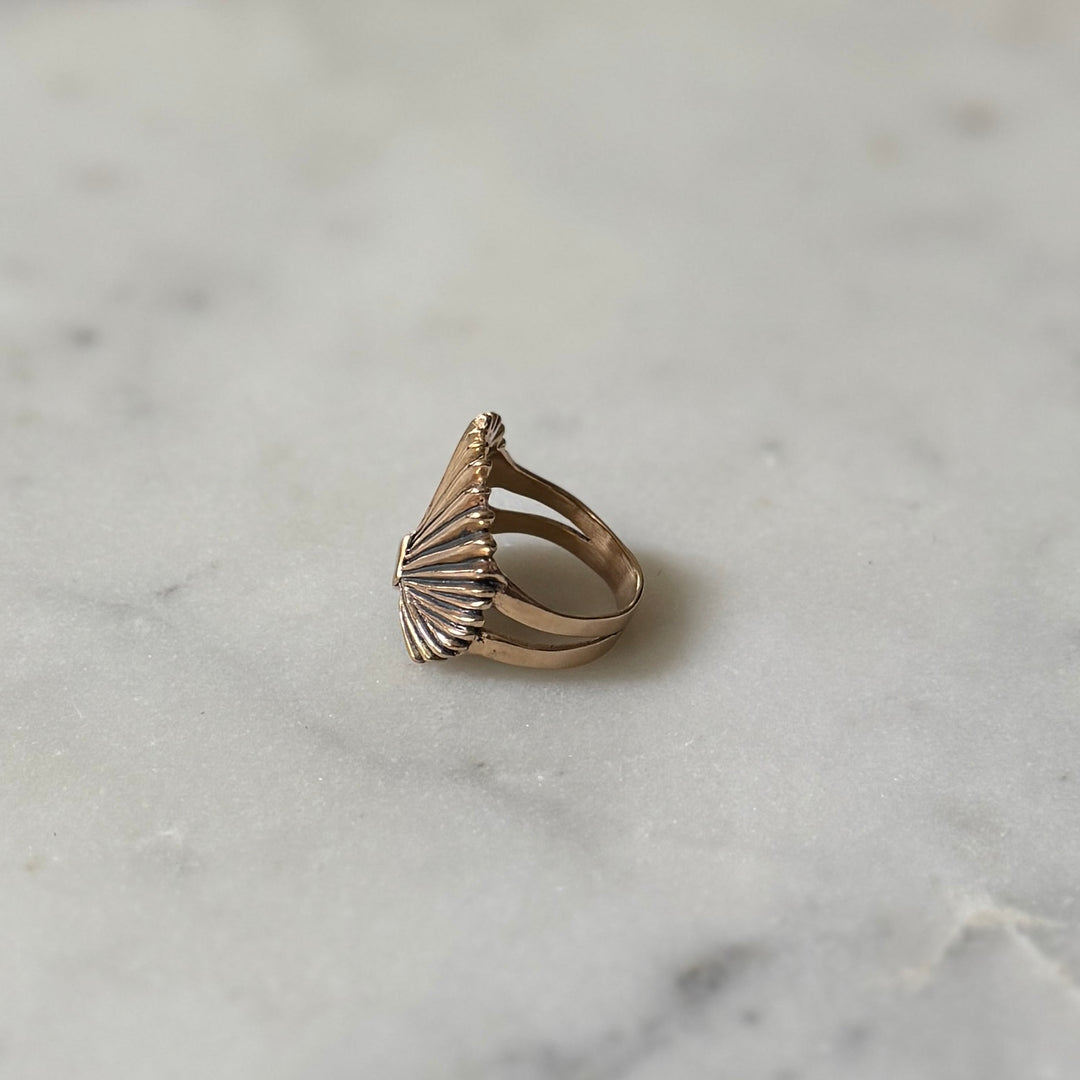Bronze Palmetto Ring from MIMOSA Handcrafted