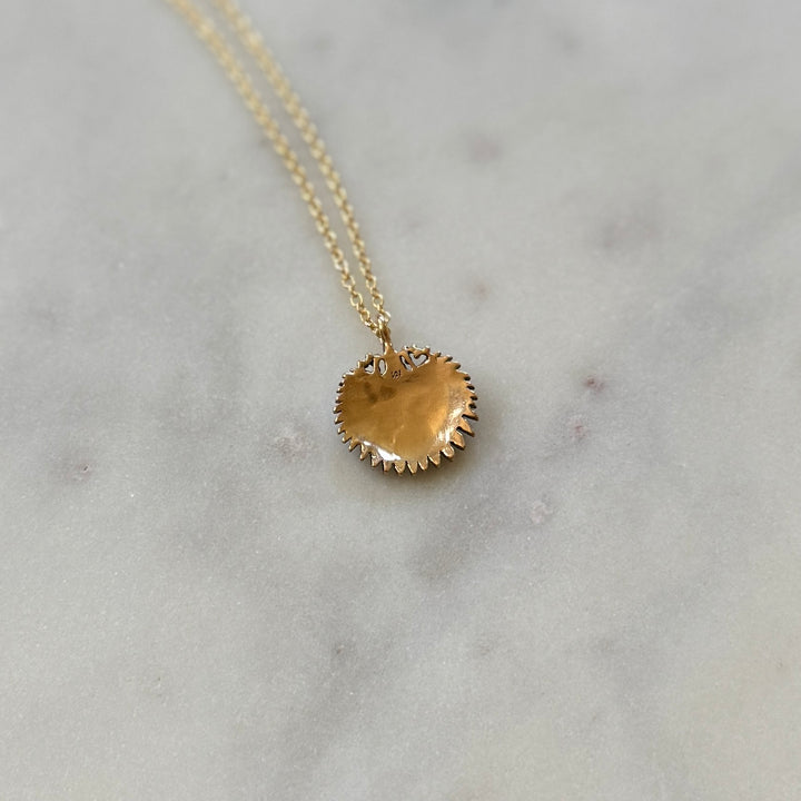 Small Palmetto Leaf Pendant in Bronze