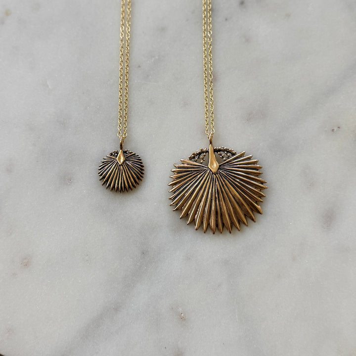 Small and Large Palmetto Leaf Pendants