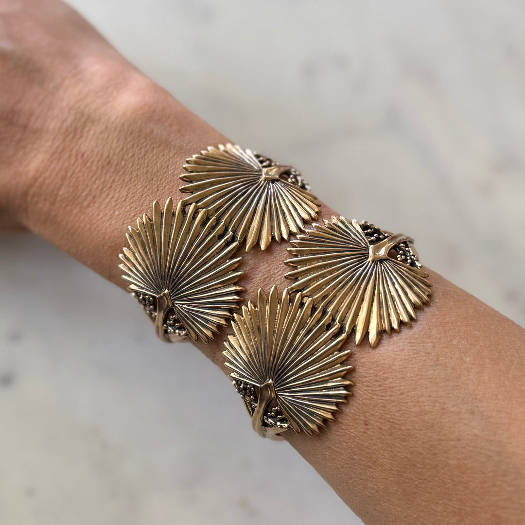 Bronze Palmetto Leaf Bracelet | MIMOSA Handcrafted