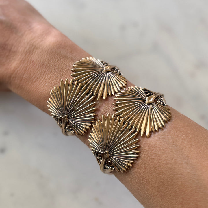 Bronze Palmetto Leaf Bracelet | MIMOSA Handcrafted