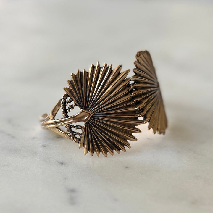Bronze Palmetto Leaf Bracelet | MIMOSA Handcrafted