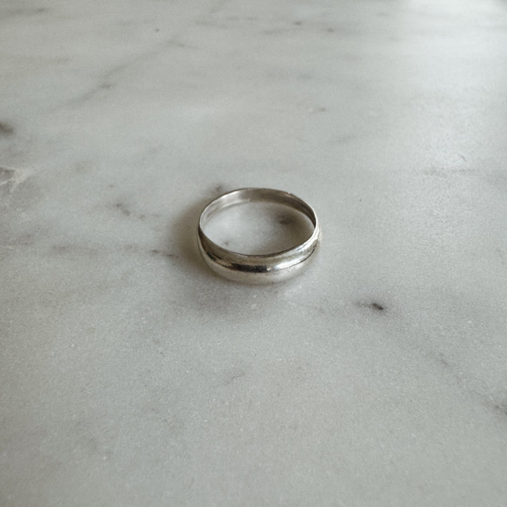 MIMOSA Handcrafted Petite Amanda Dome Ring in Sterling Silver