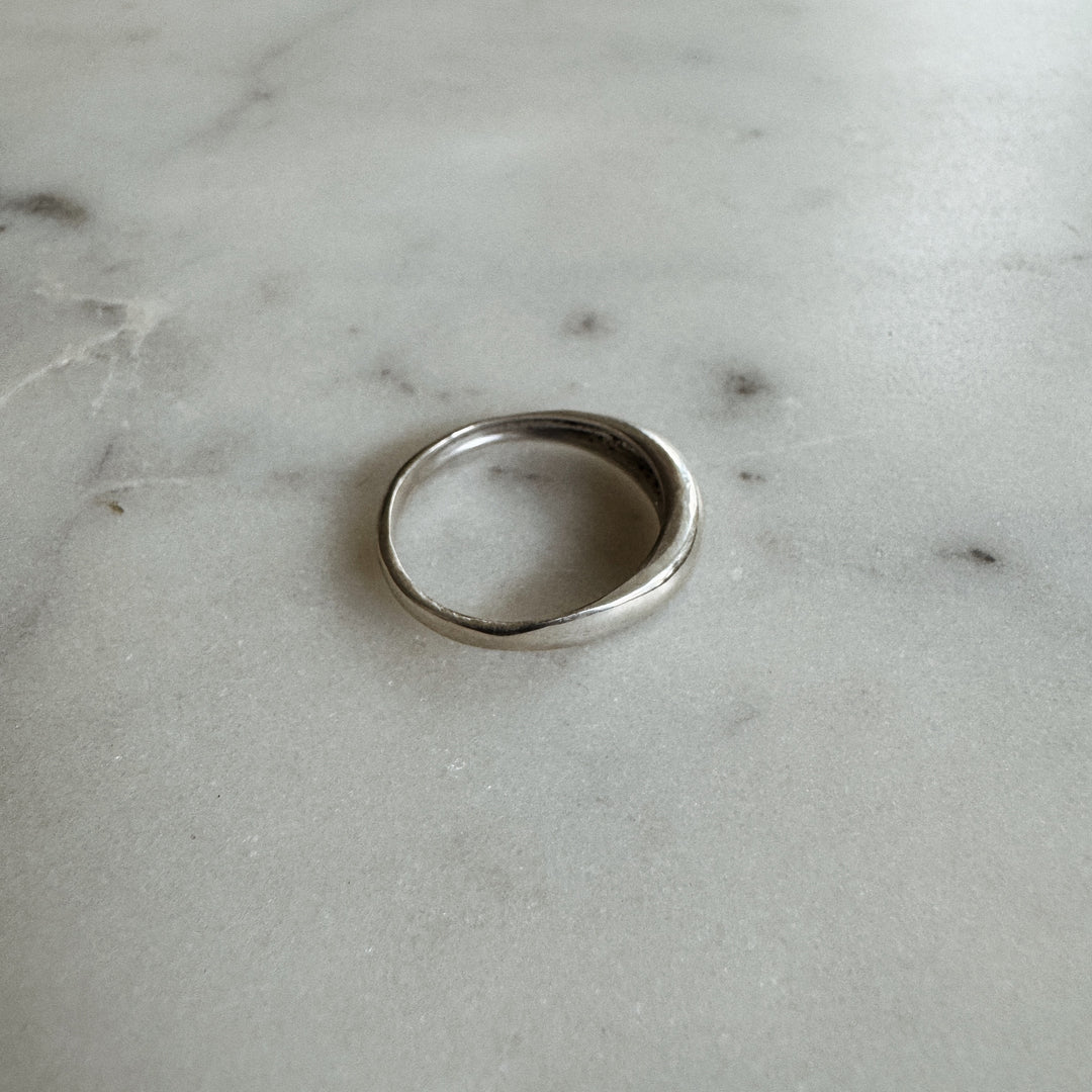 MIMOSA Handcrafted Petite Amanda Dome Ring in Sterling Silver