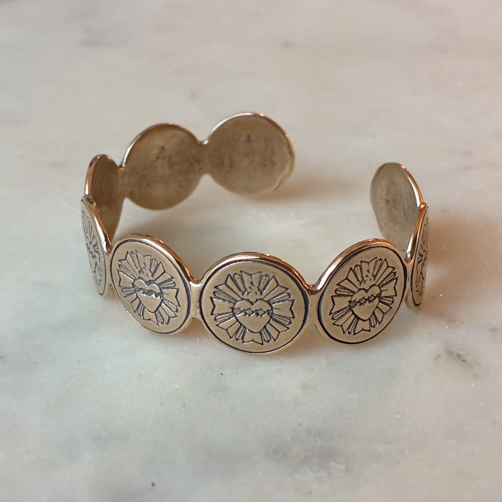 MIMOSA Handcrafted Sacred Heart Bracelet in Bronze
