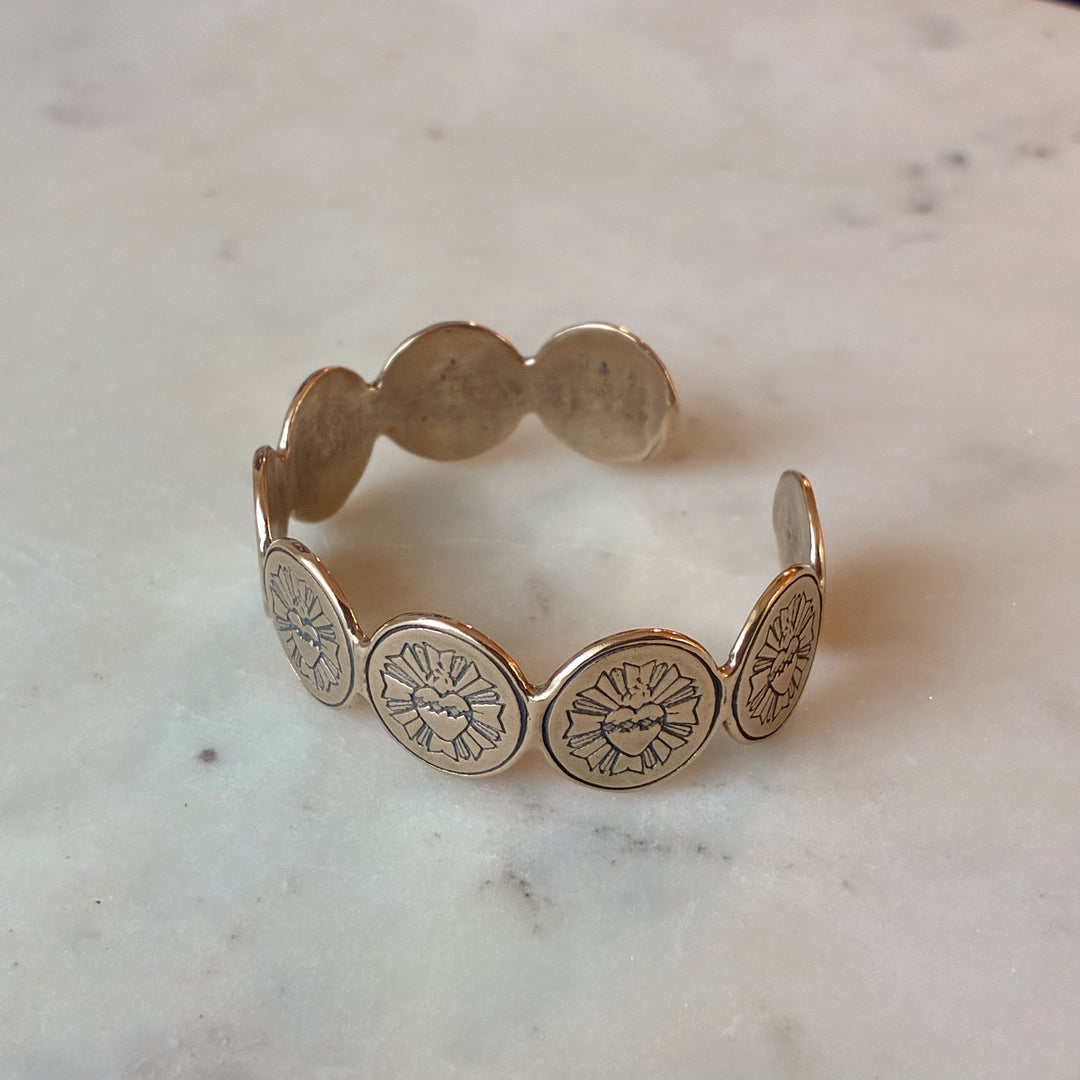 MIMOSA Handcrafted Sacred Heart Bracelet in Bronze